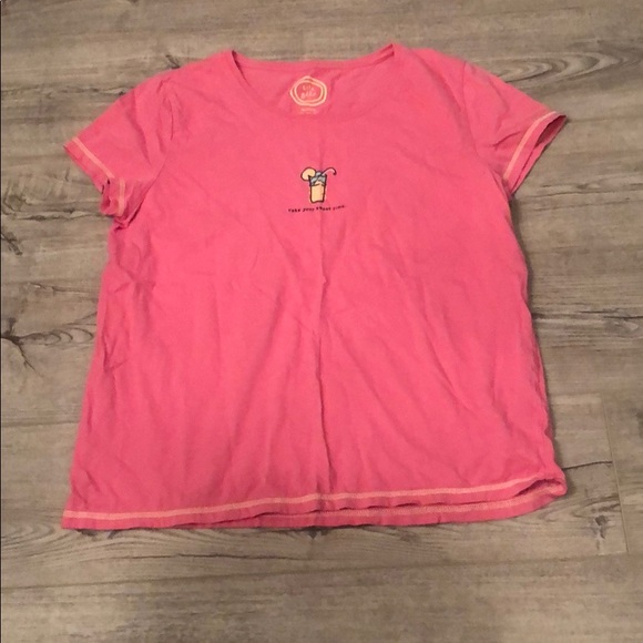 Life Is Good Tops - Pink Life Is Good T-Shirt Size L Life Is Good Tops - Pink Life Is Good T-Shirt Size L